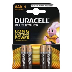 Pilhas Duracell Plus Power AAA LR03 1.5V